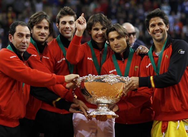 Spain's Rafael Nadal and team claim Davis Cup Championship