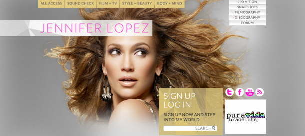 Jennifer Lopez Website