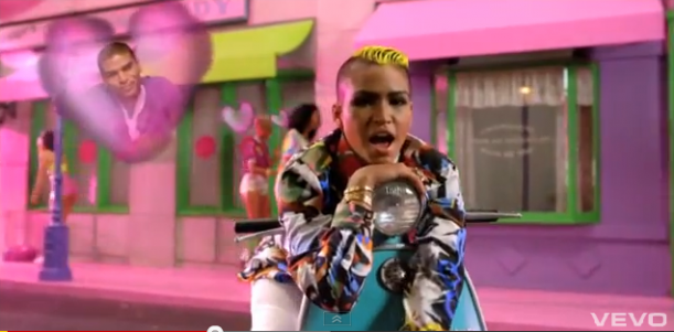Cassie in Minaj's The Boys Video
